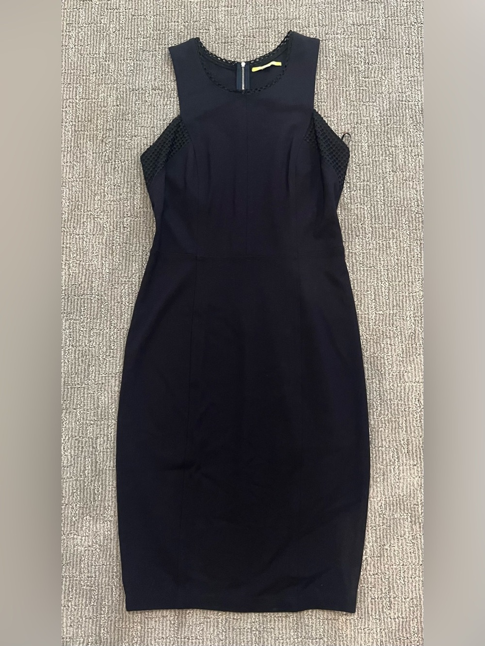 Gianni Bini Navy Sleeveless Midi Sheath Dress